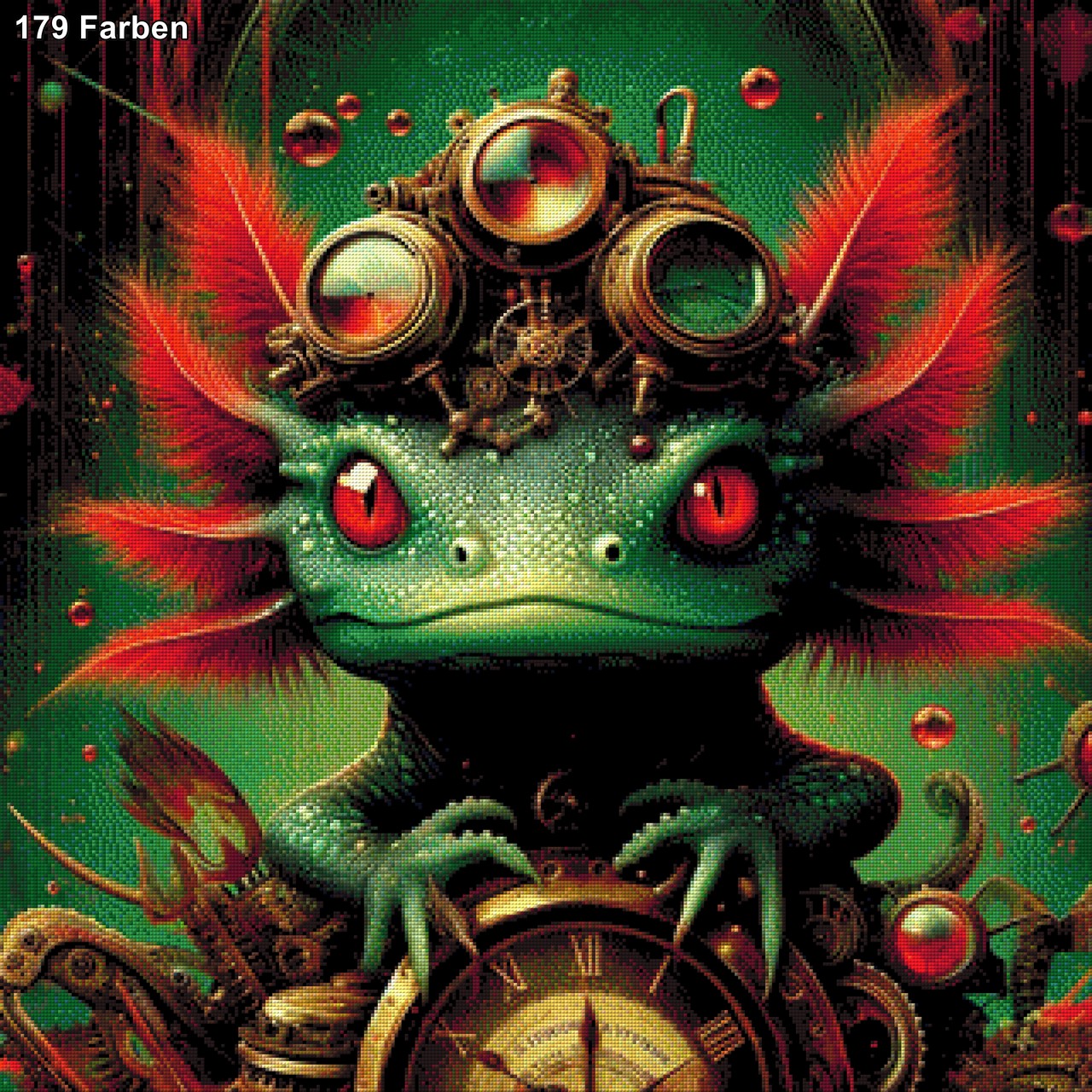 Steamlotl, Axolotl Steampunk - Diamond Painting