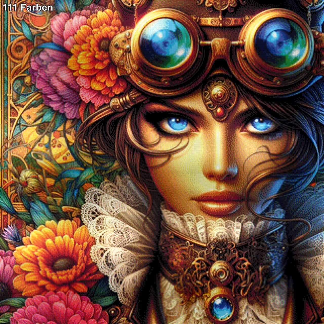Clara das Steampunk Mädchen - Diamond Painting