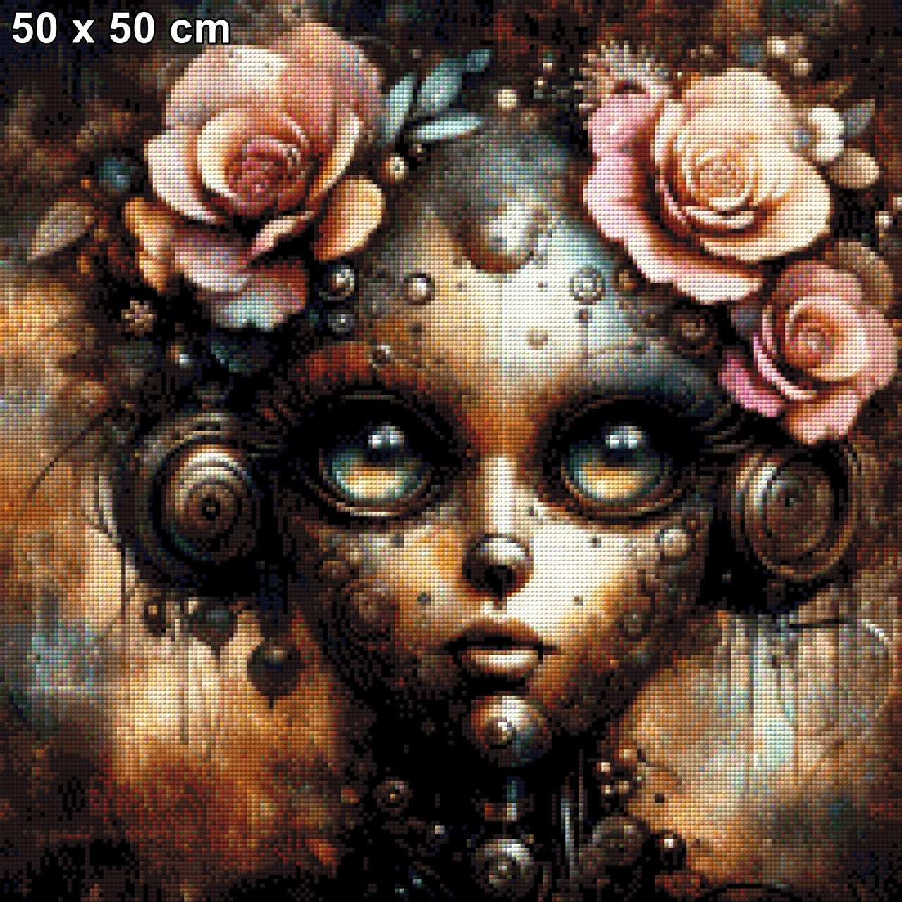 Cyberhafte Zyra, Steampunk Mädchen - Diamond Painting