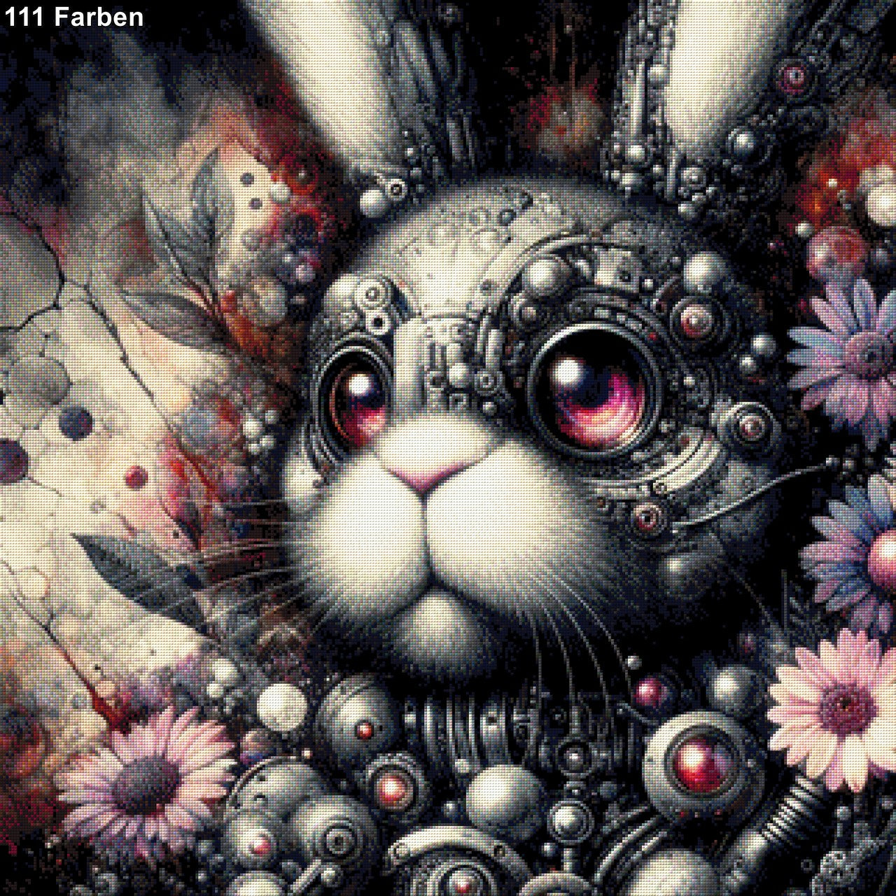 Fluffytron, Steampunk Hase - Diamond Painting
