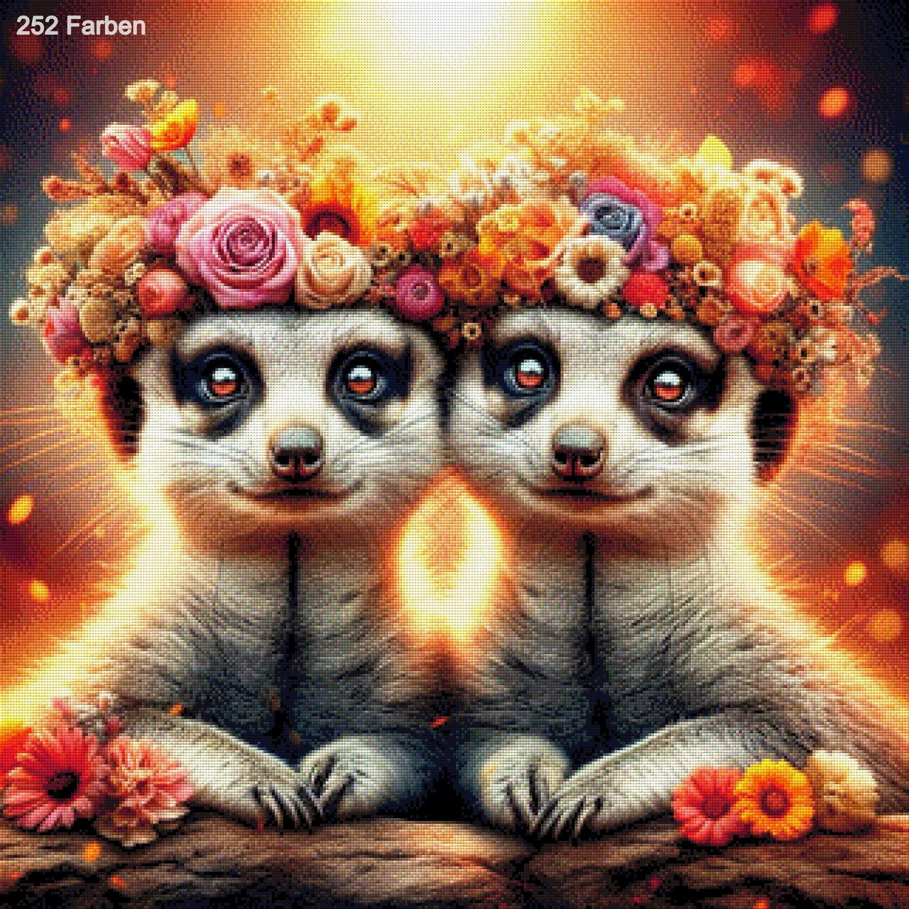 Blümi & Schnuff die Erdmännchen - Diamond Painting