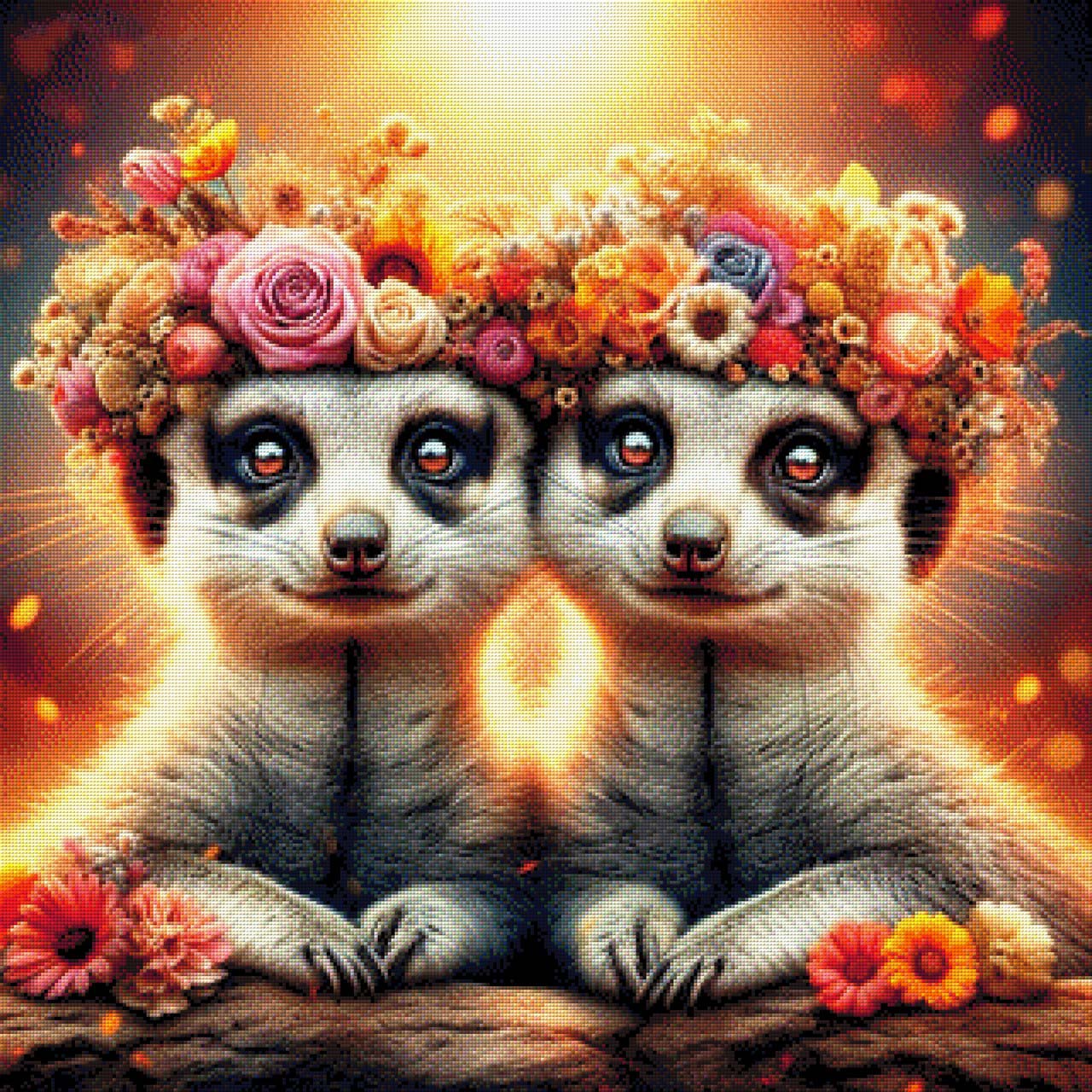 Blümi & Schnuff die Erdmännchen - Diamond Painting