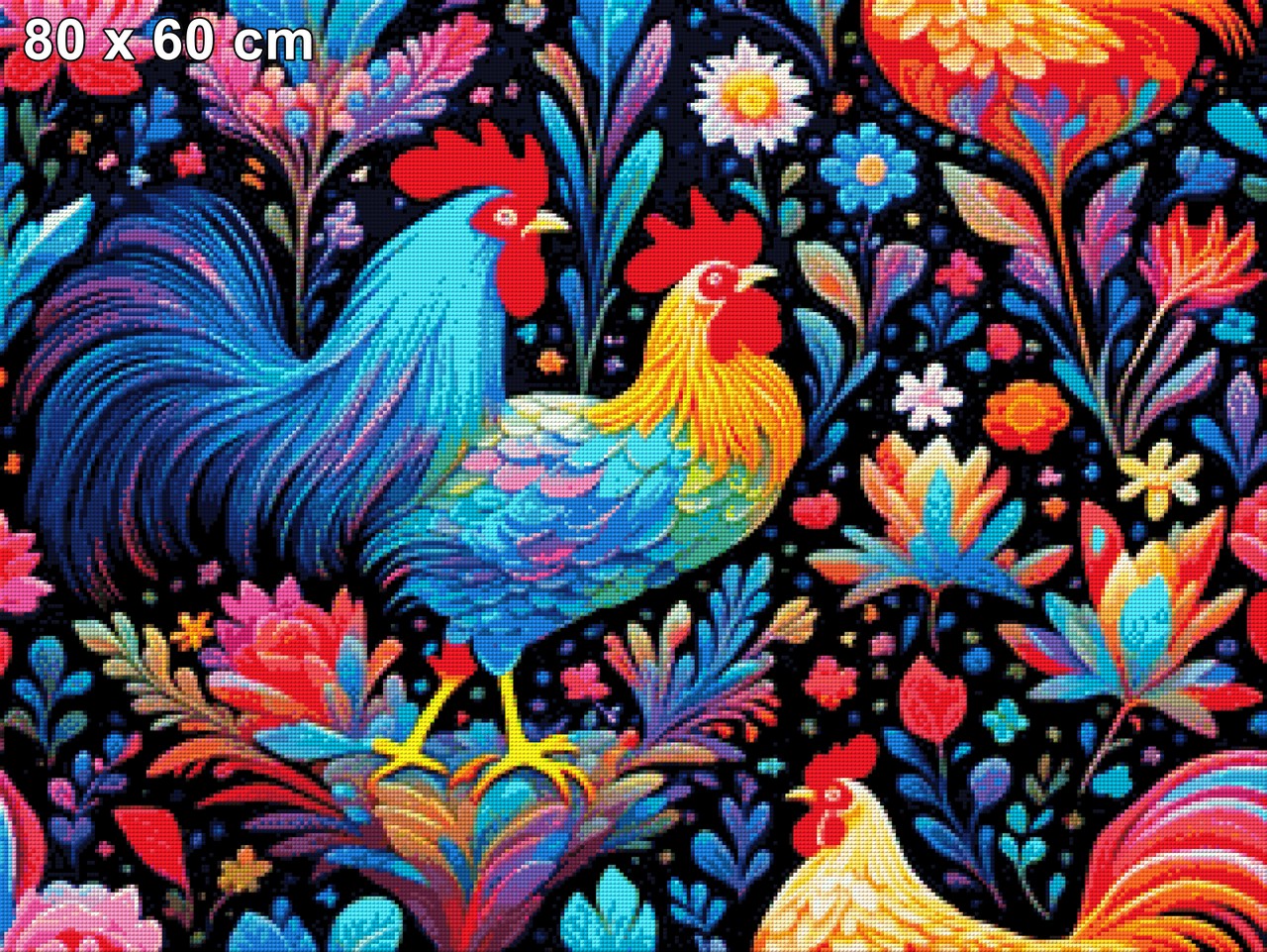 Bunte Federbande - Diamond Painting