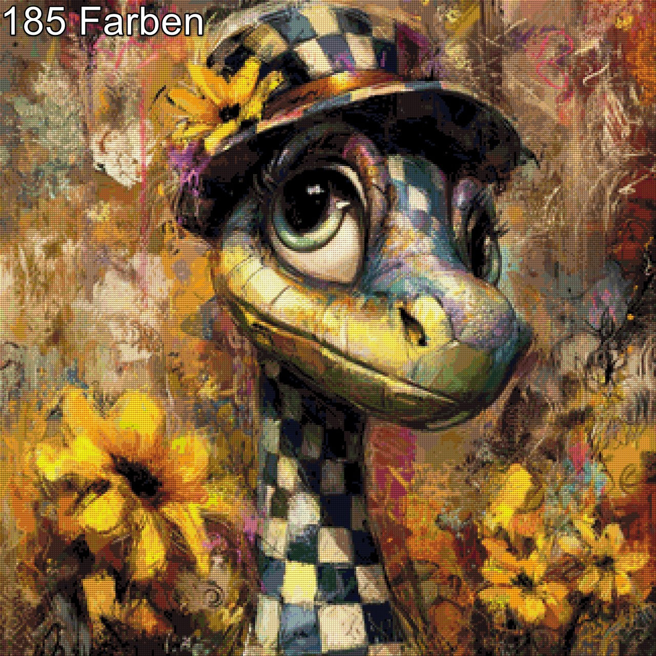 Fridolin mit Hut - Diamond Painting