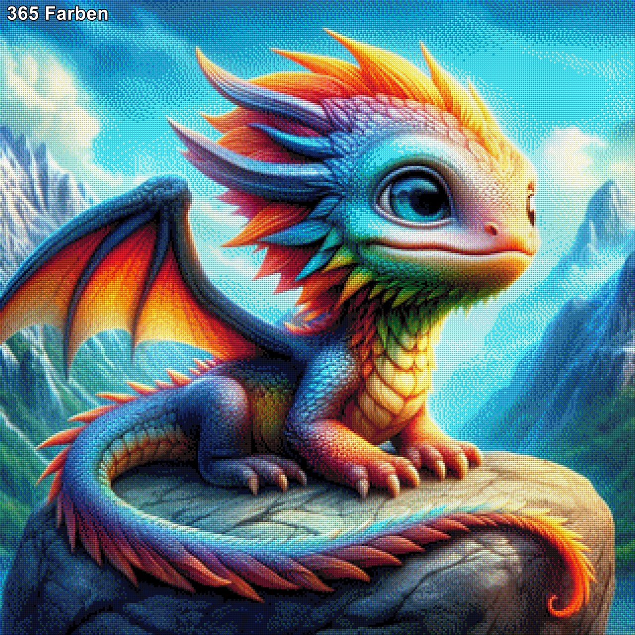 Steindrache - Diamond Painting