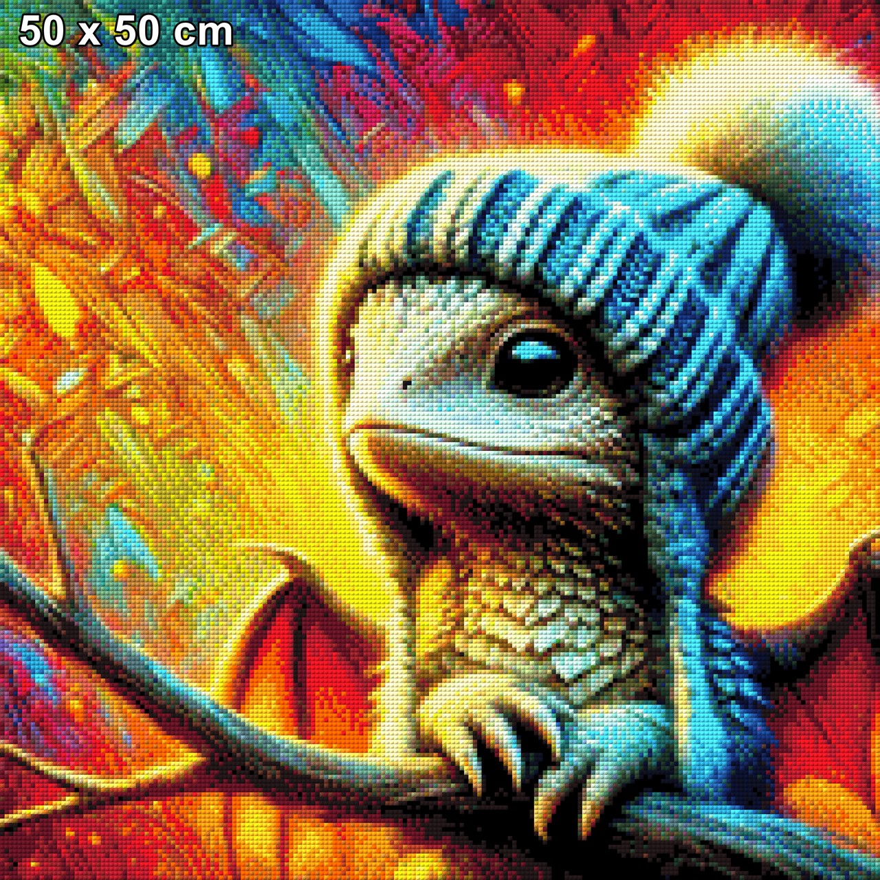 Drache mit Mütze - Diamond Painting