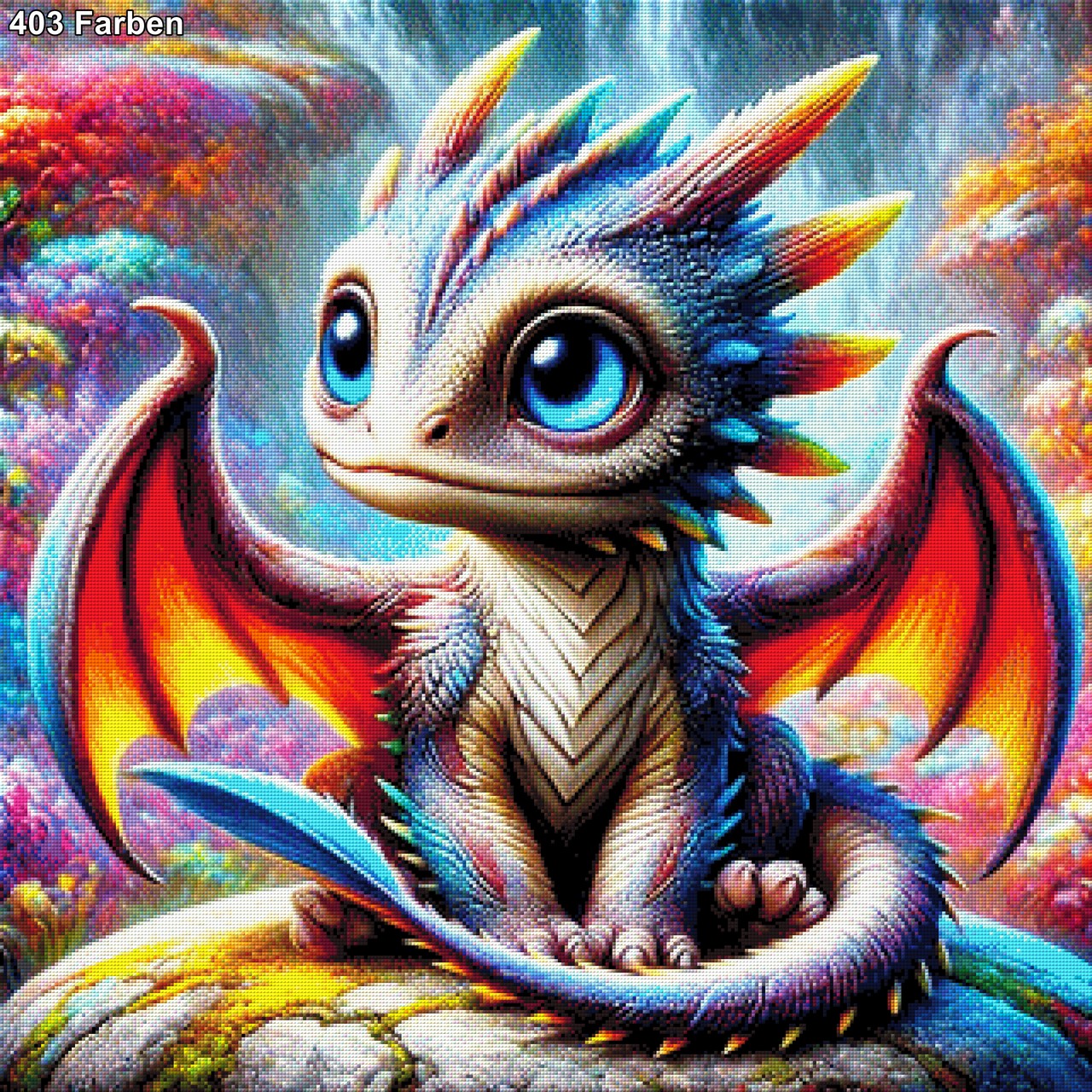 Kleiner Drache - Diamond Painting