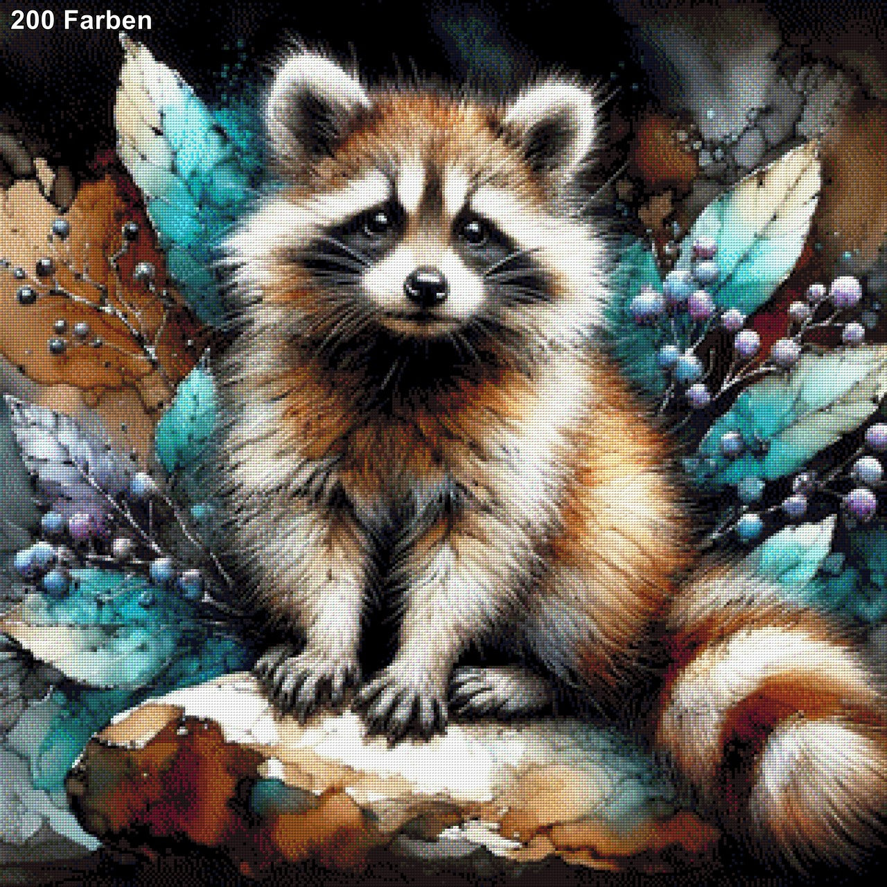 Willi der Waschbär - Diamond Painting