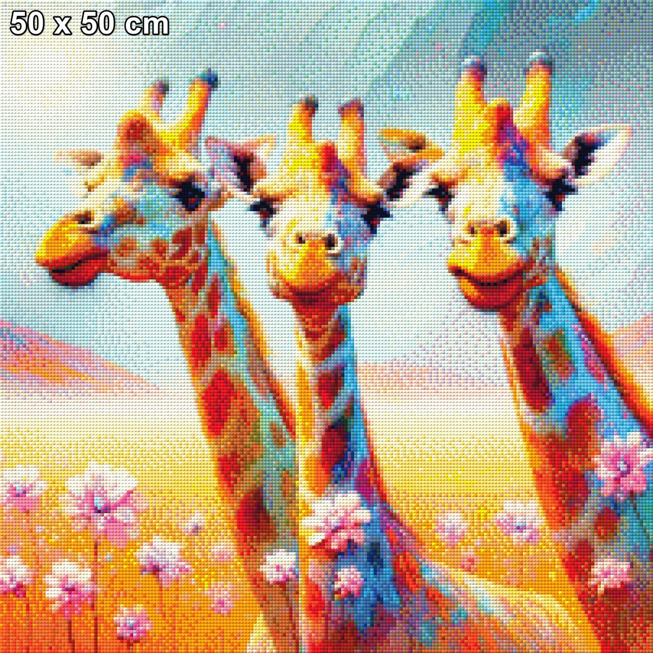 Anton, Alois & Adam Giraffe - Diamond Painting