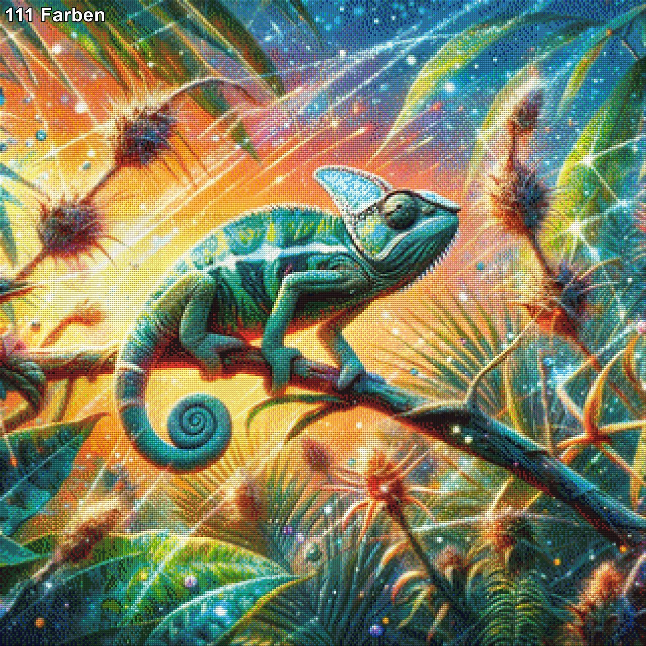 Chloe das Chamäleon - Diamond Painting