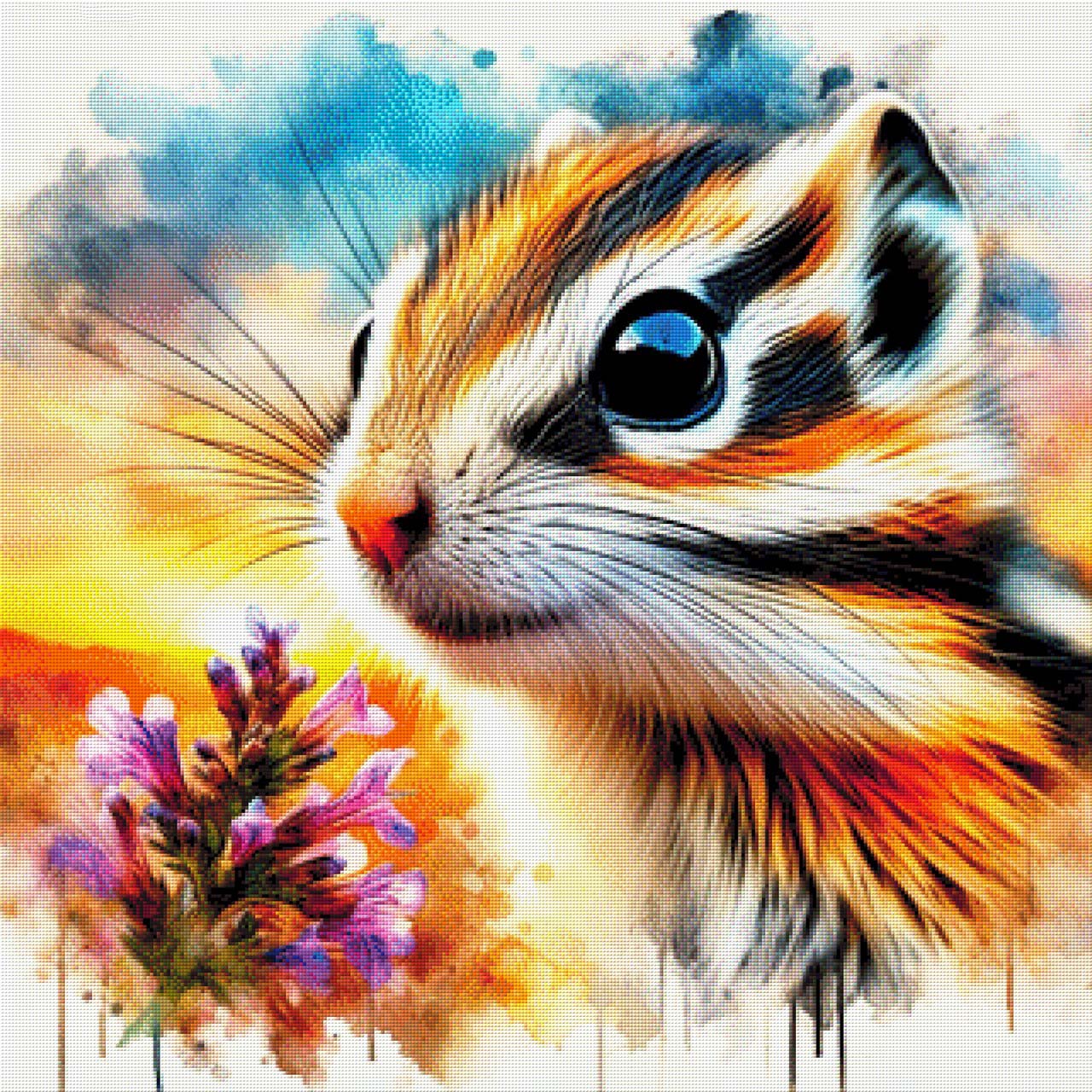 Lucky das Streifenhörnchen - Diamond Painting