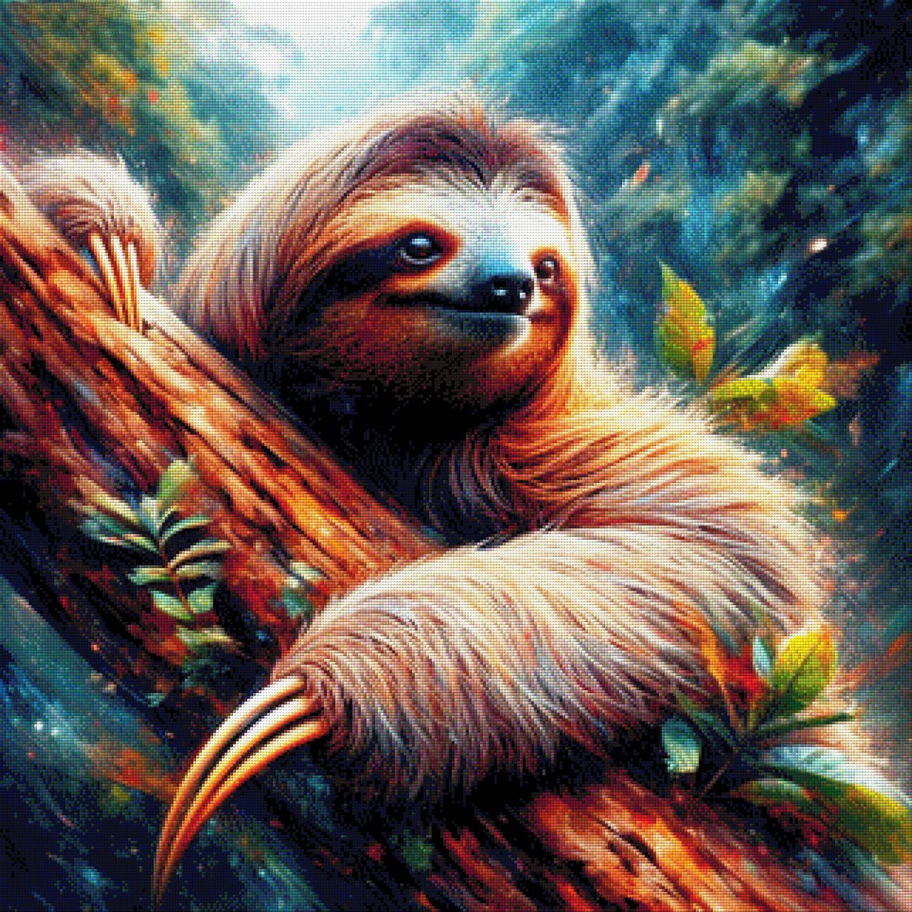Chillbert das Faultier - Diamond Painting