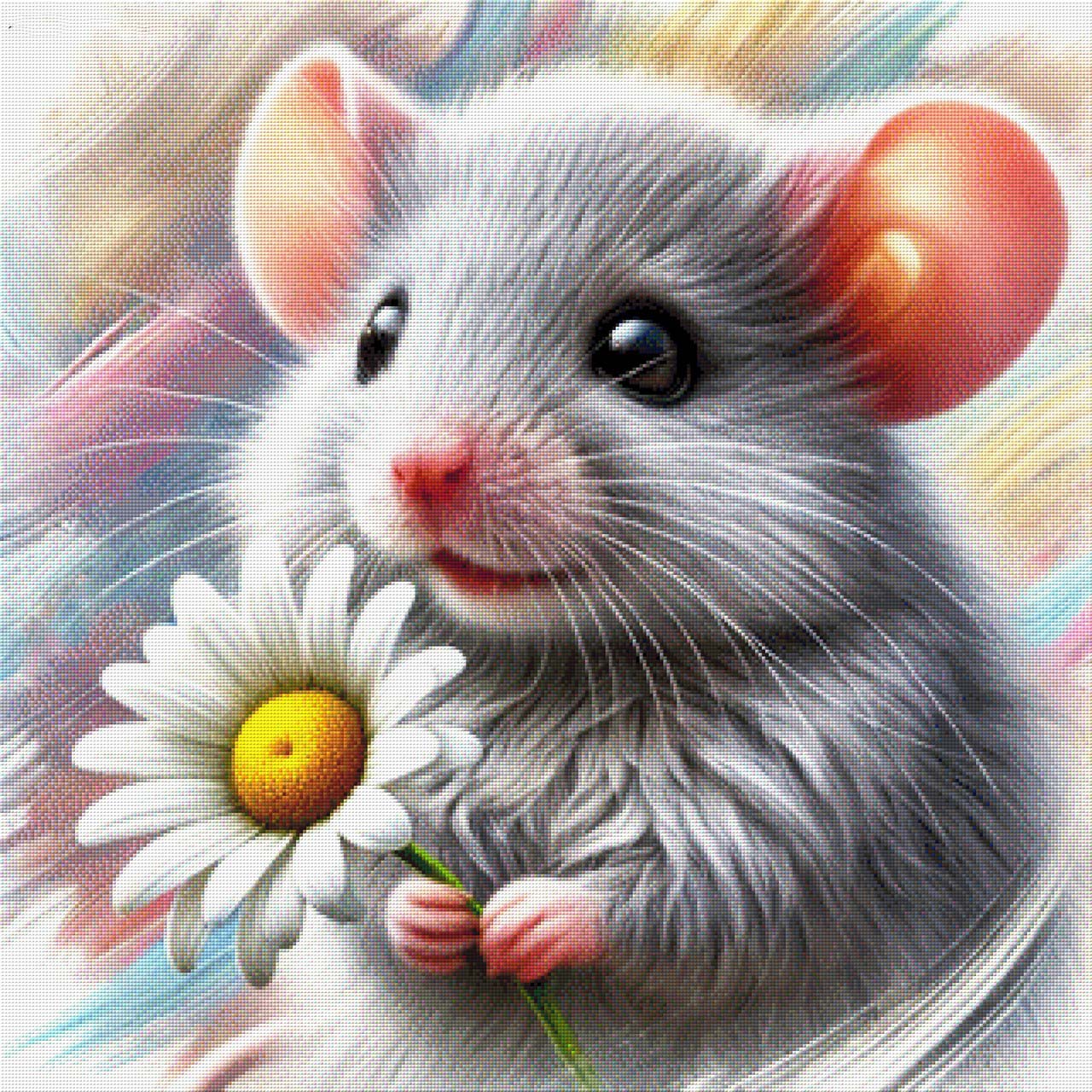 Rosalie mit Blümchen - Diamond Painting
