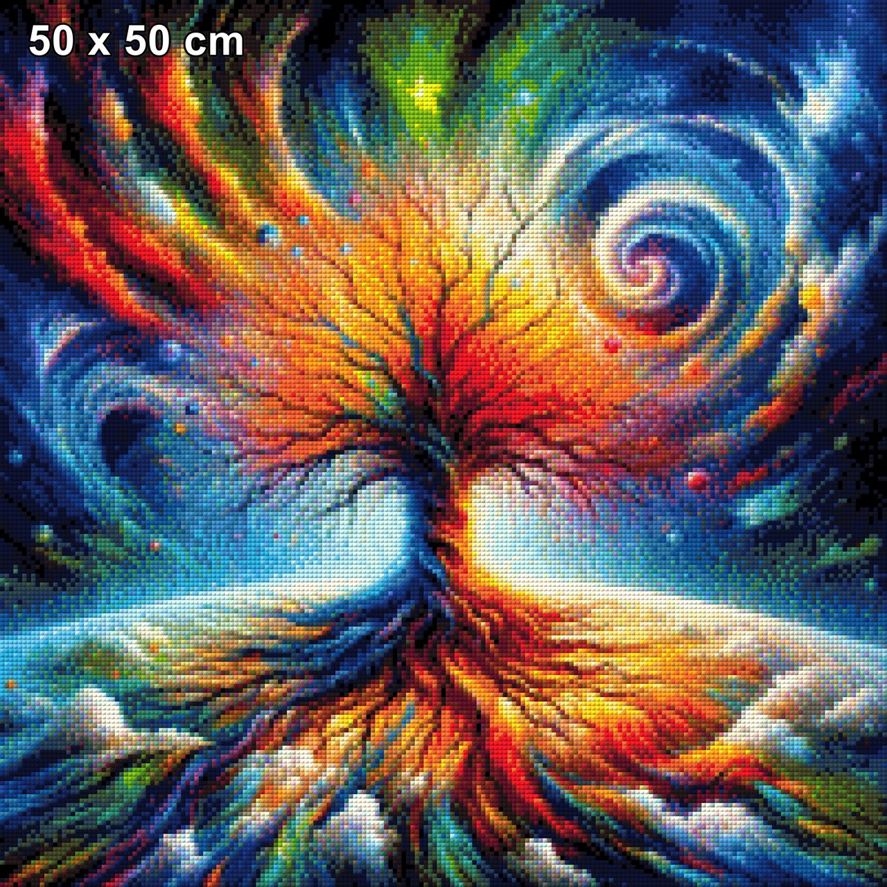 Farbentanz, Regenbogenbaum - Diamond Painting