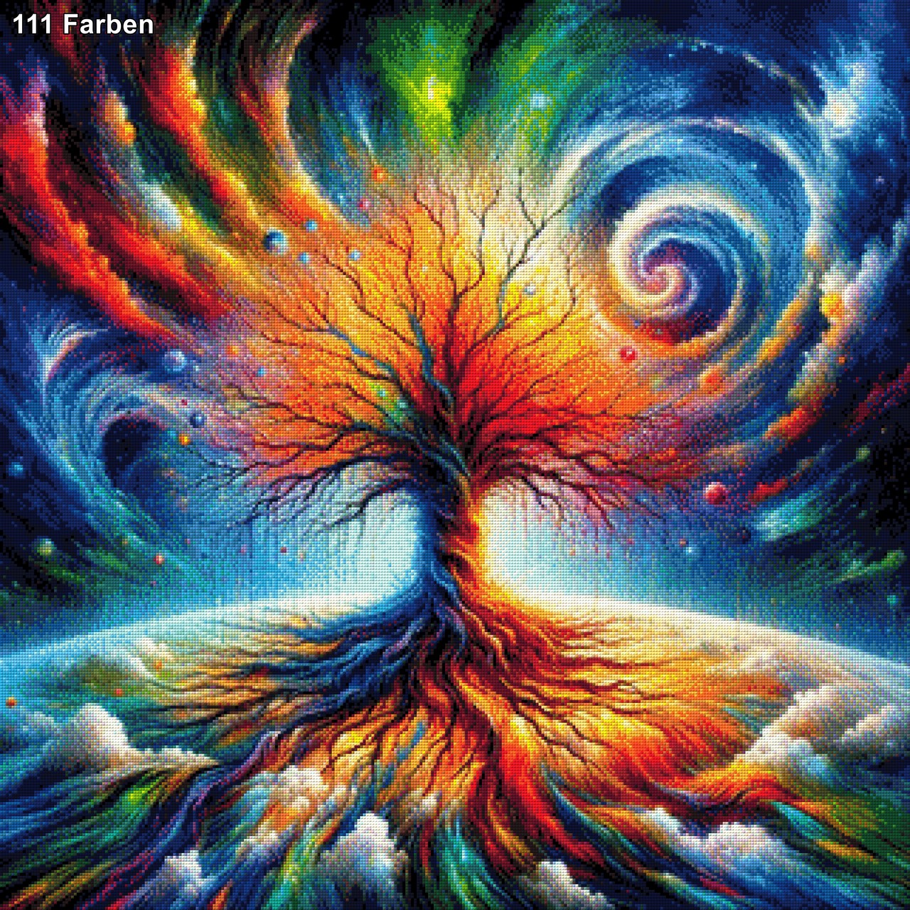 Farbentanz, Regenbogenbaum - Diamond Painting