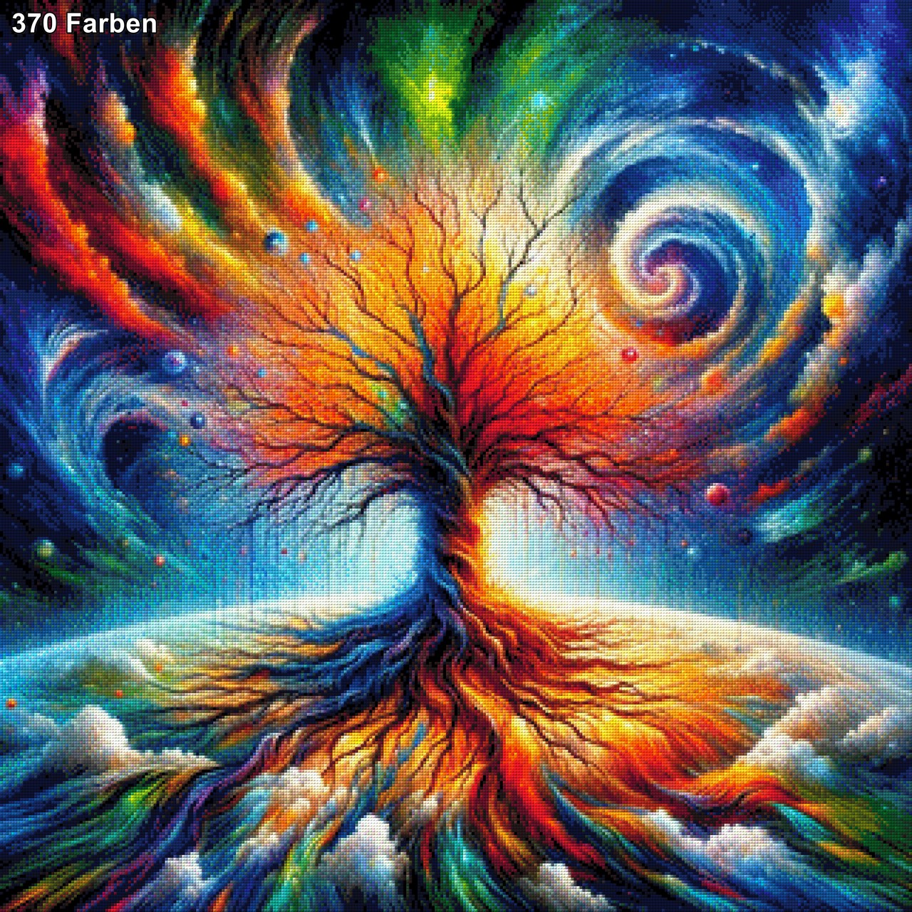Farbentanz, Regenbogenbaum - Diamond Painting