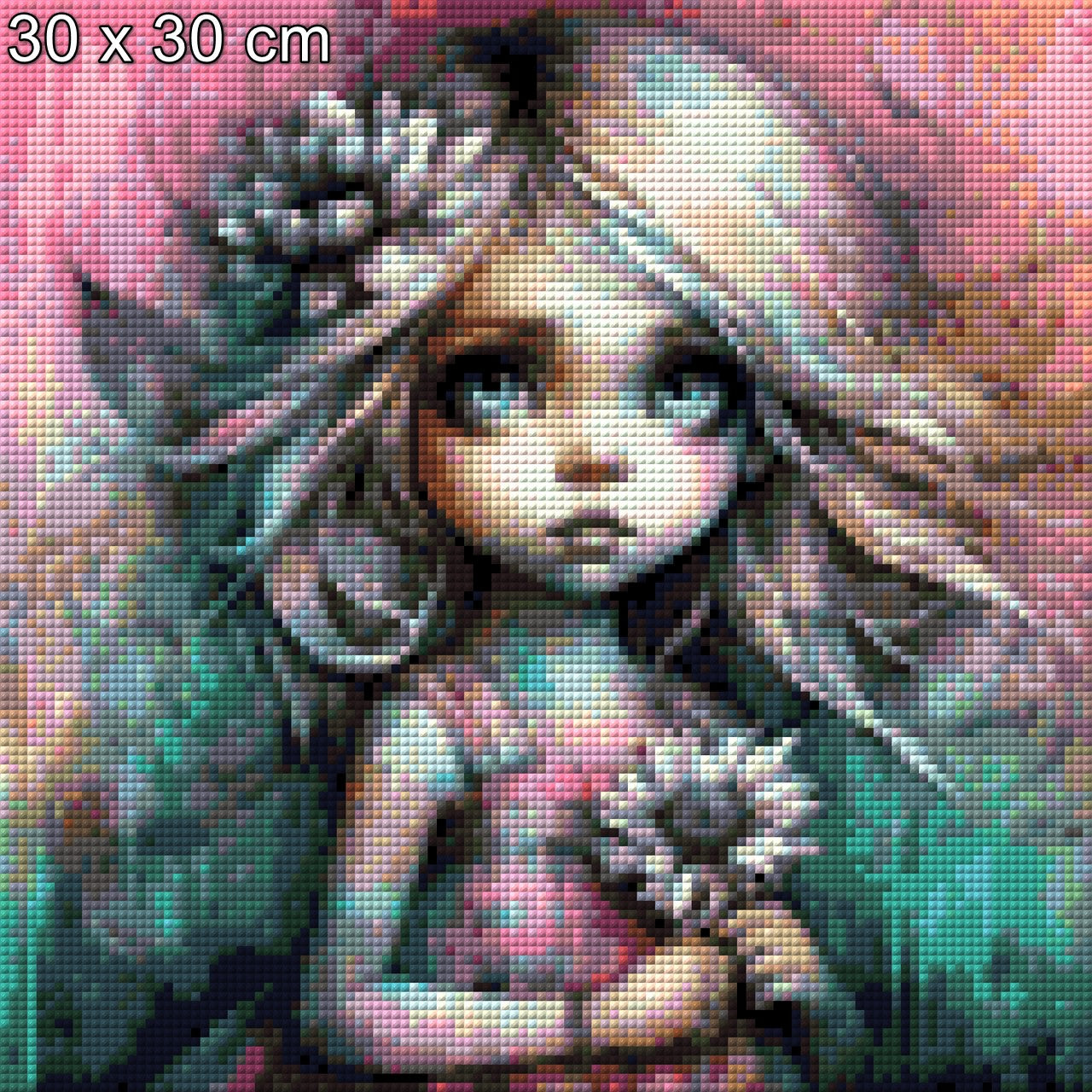 Melli mit Blümchen - Diamond Painting