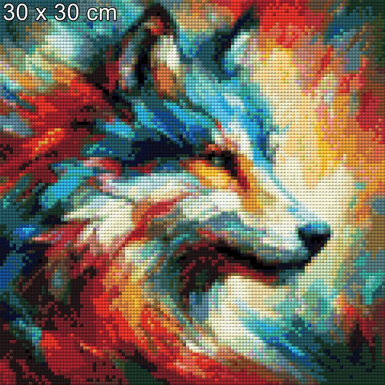 Bunter Wolf - Diamond Painting