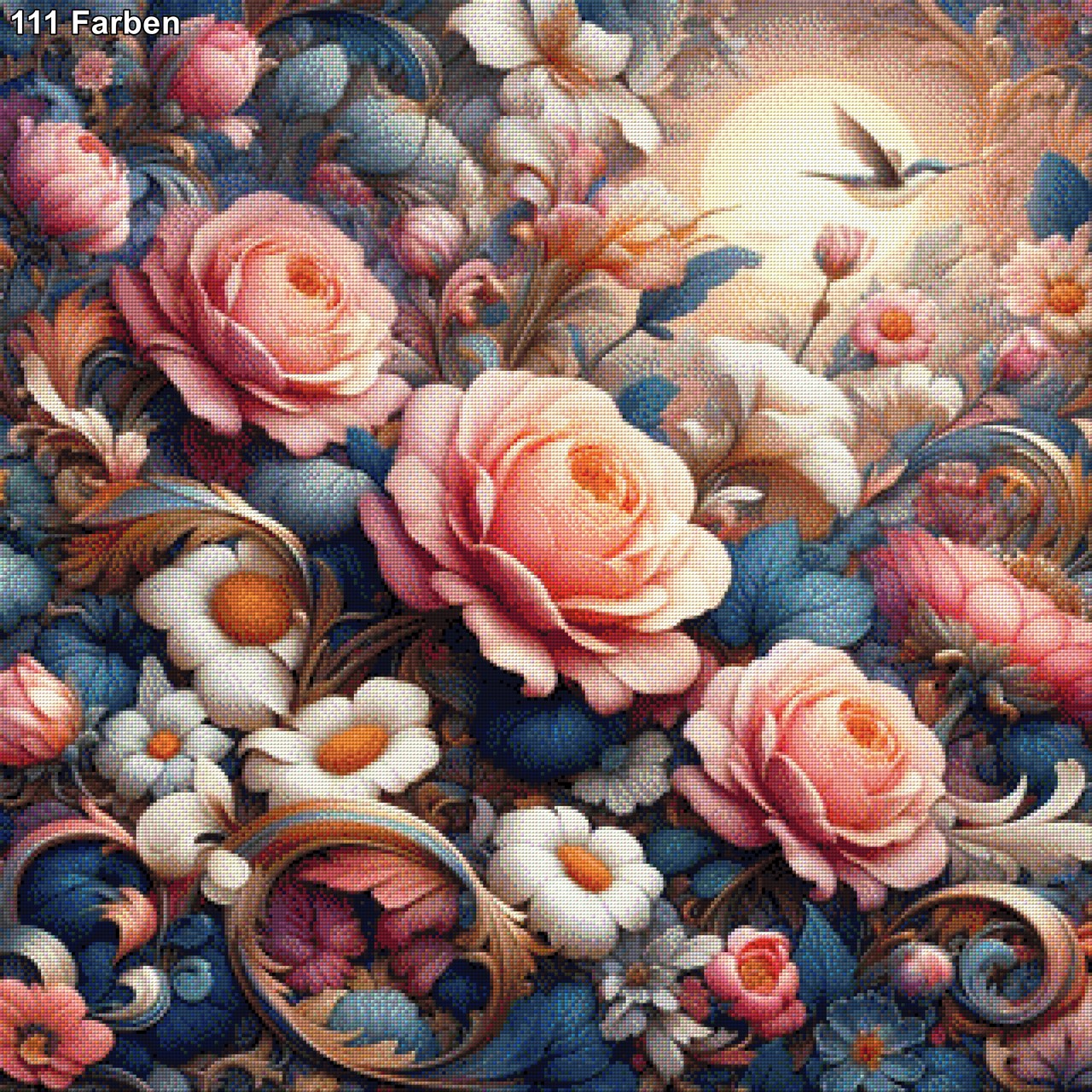 Edle Blumen - Diamond Painting