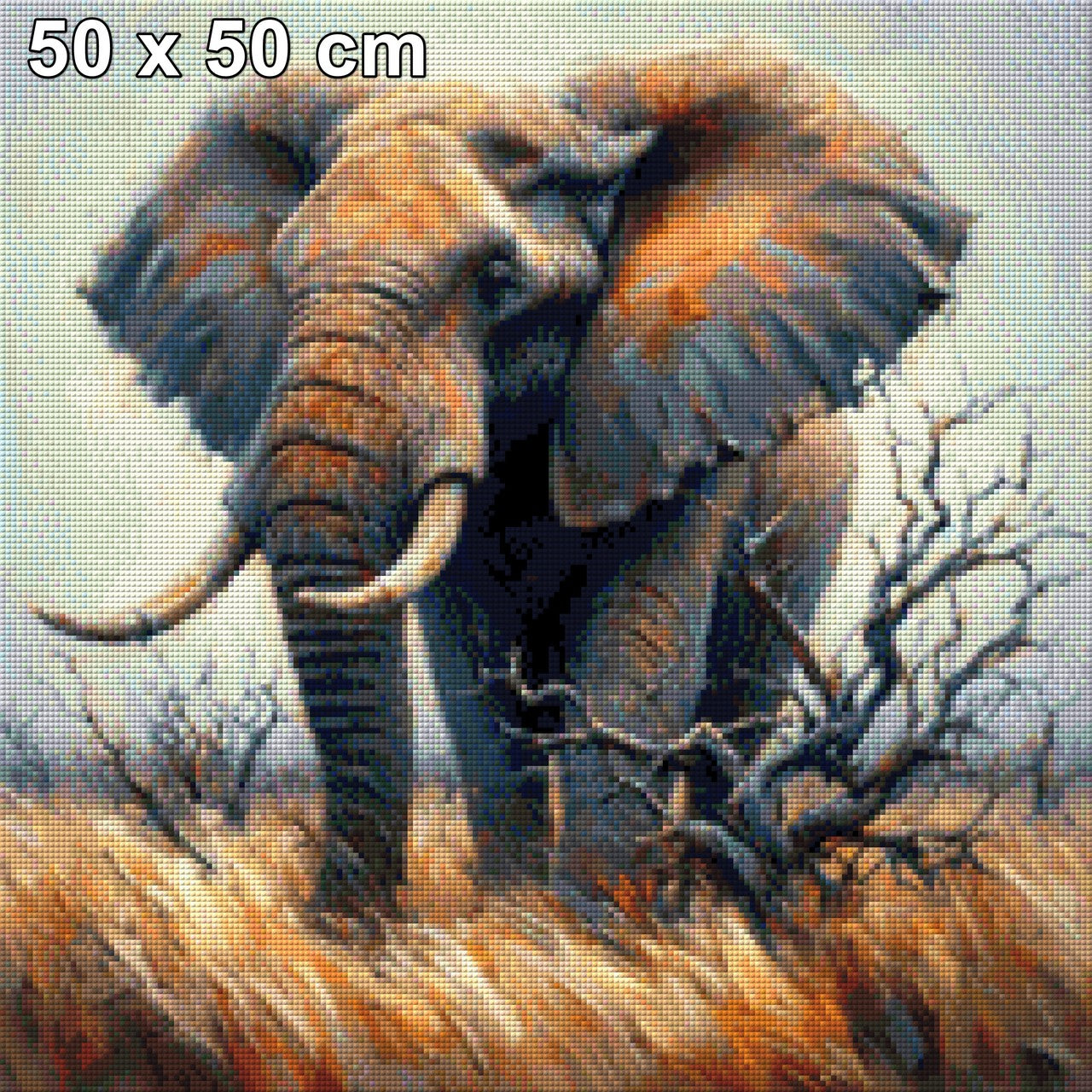 Kunstkoloss, Elefant Malerei - Diamond Painting