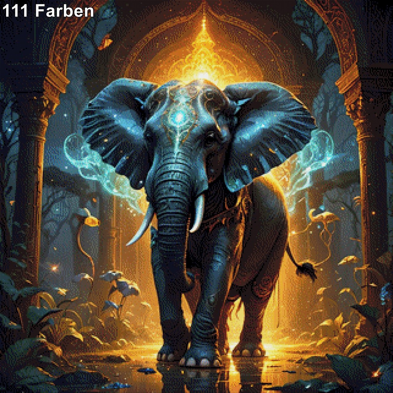 Mondgigant, mystischer Elefant - Diamond Painting