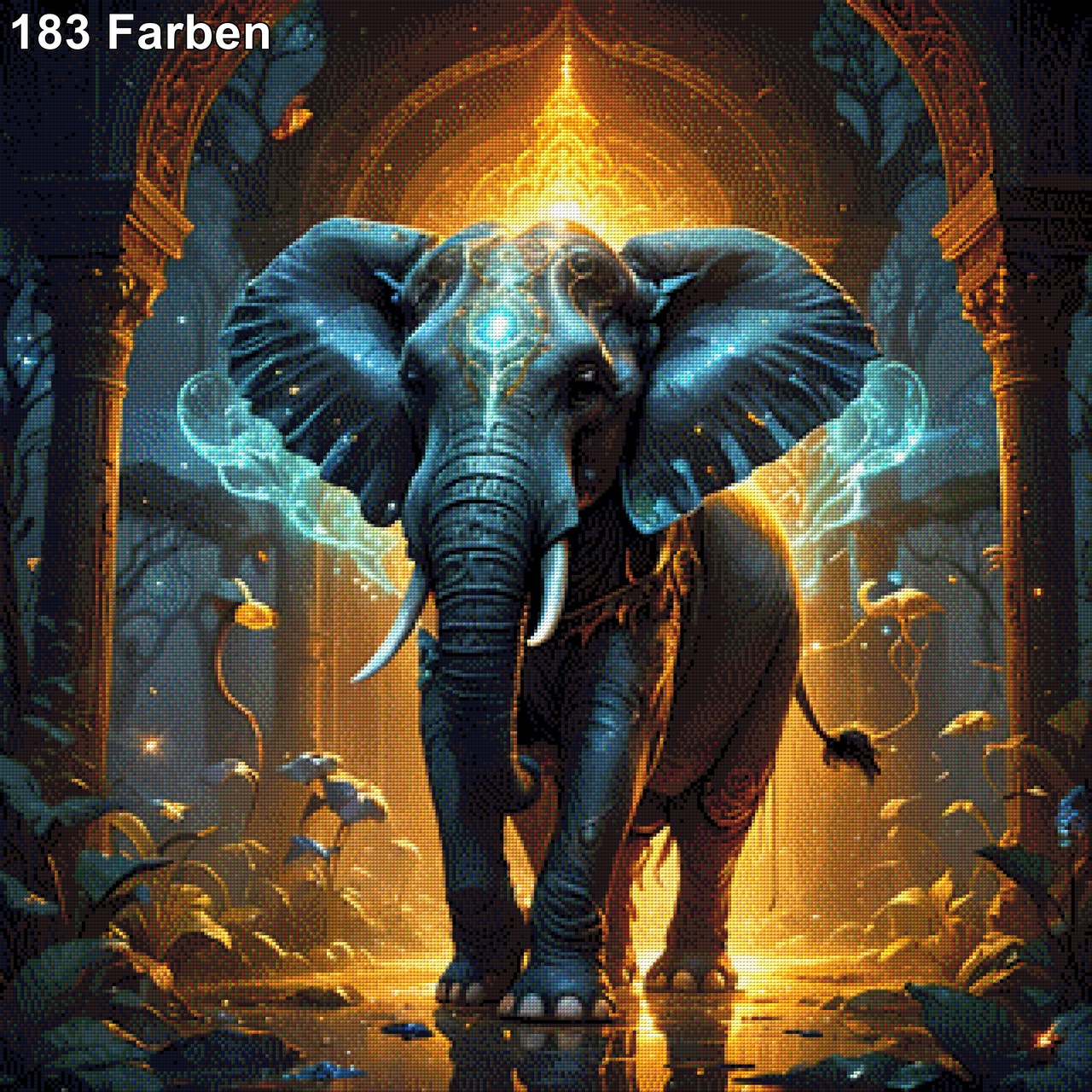 Mondgigant, mystischer Elefant - Diamond Painting