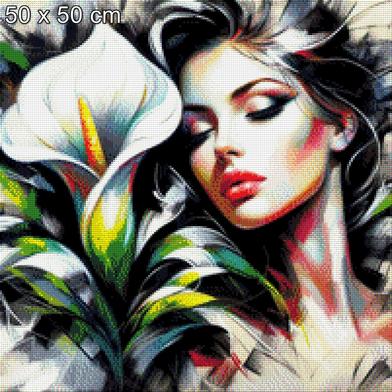 Frau mit Calla - Diamond Painting