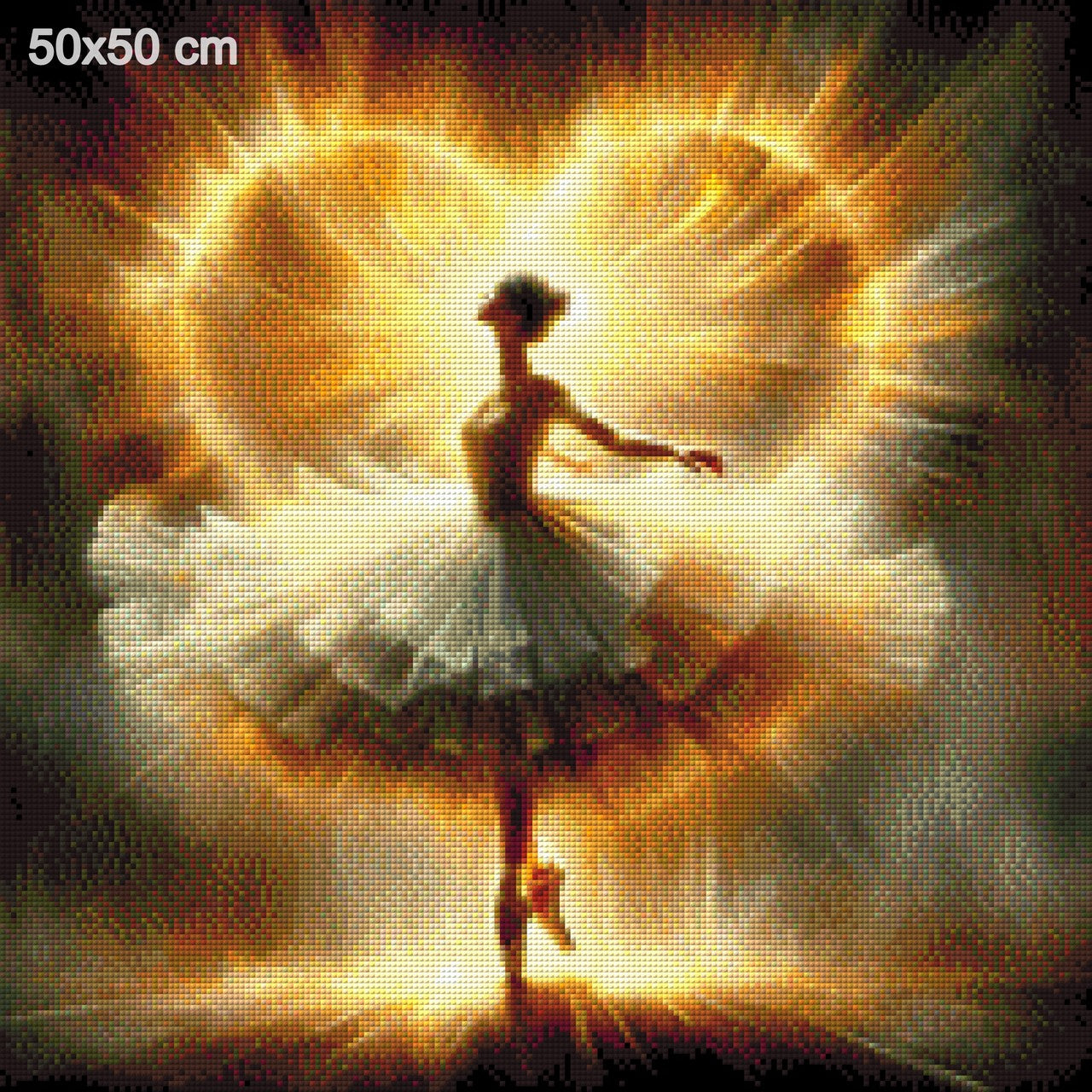 Ballerina mit leuchtendem Herz - Diamond Painting