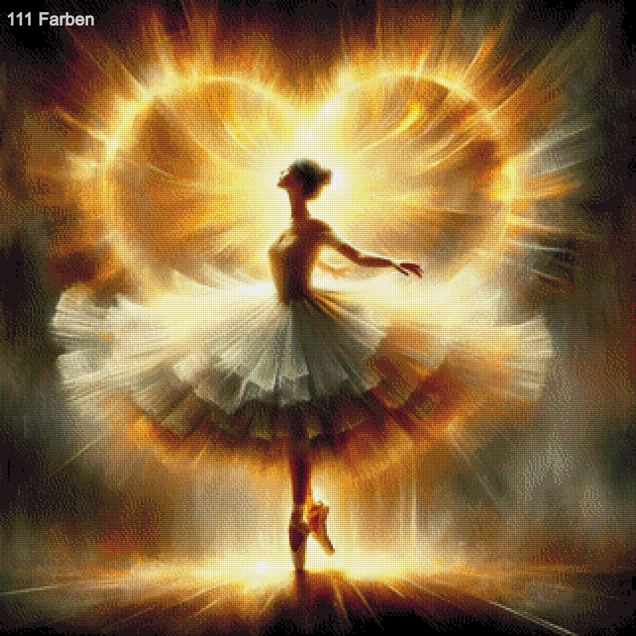 Ballerina mit leuchtendem Herz - Diamond Painting