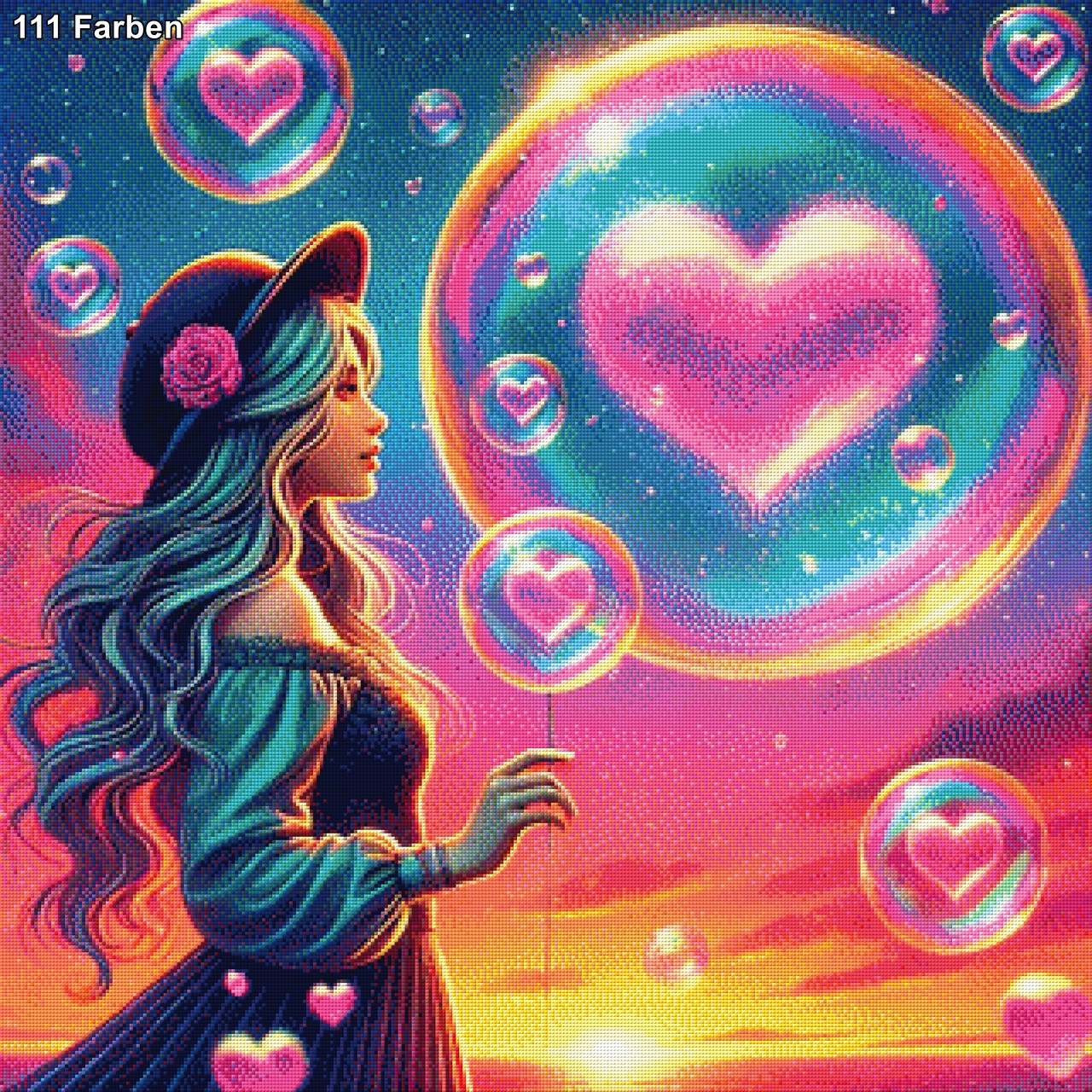 Bubble Girl - Diamond Painting