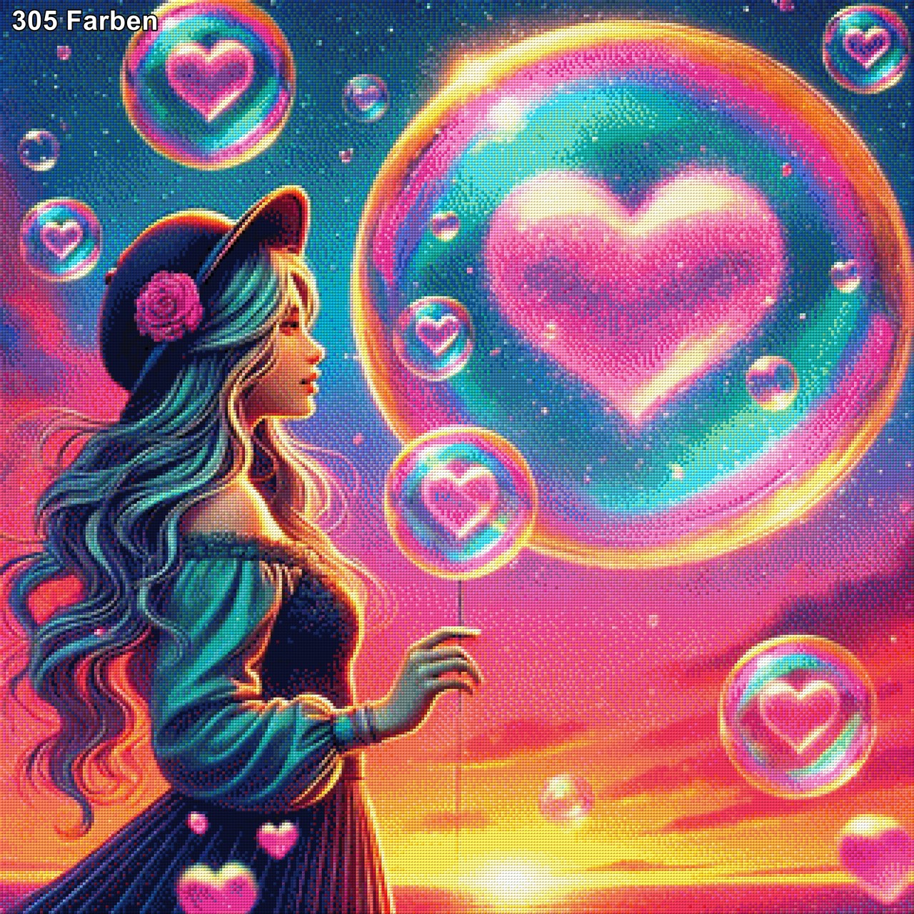 Bubble Girl - Diamond Painting