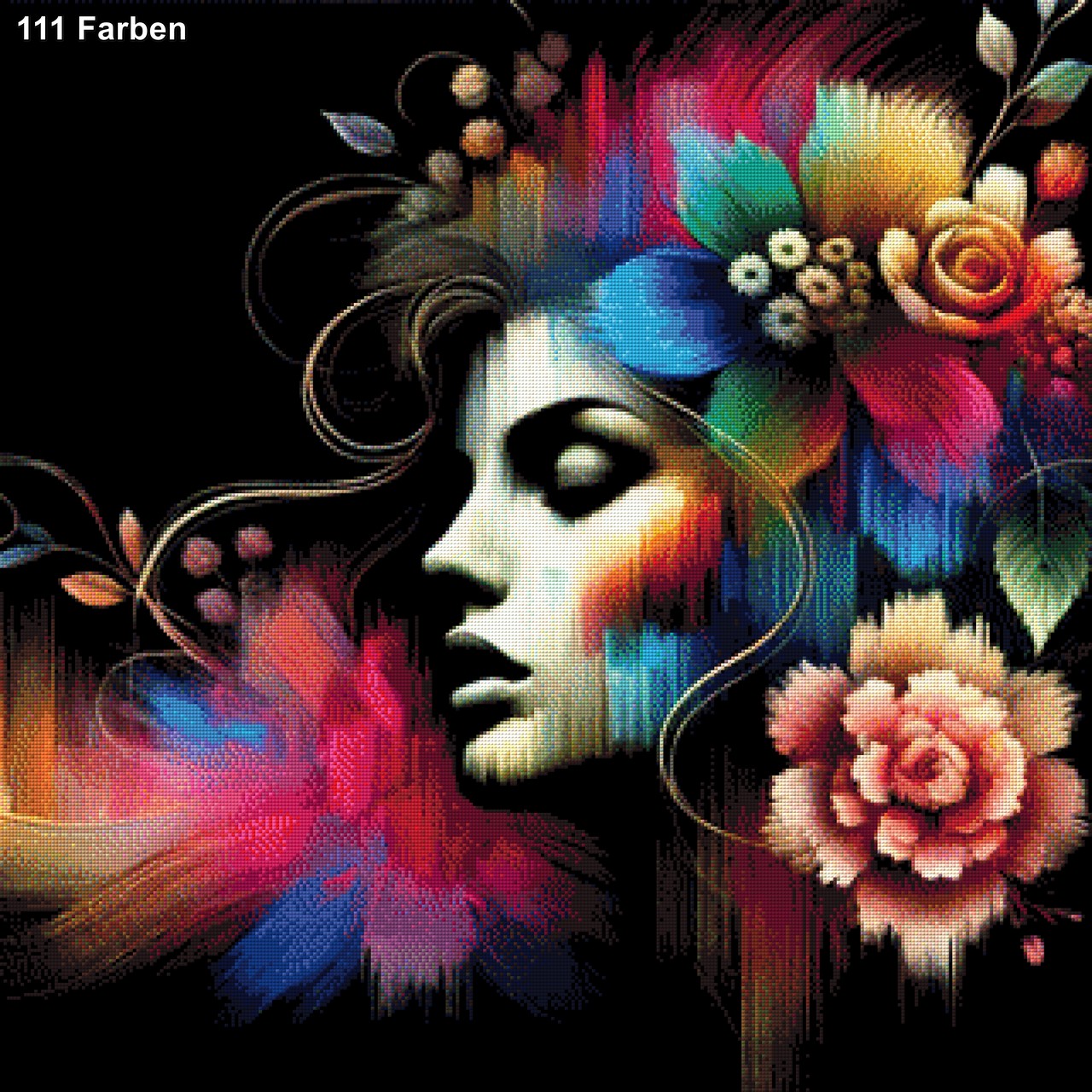 Bunte Schönheit - Diamond Painting