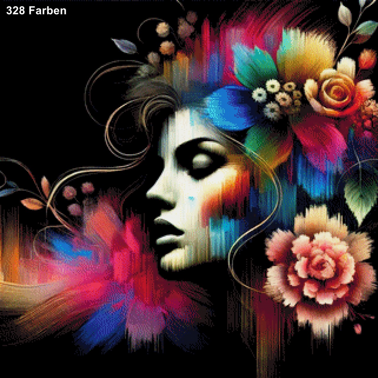 Bunte Schönheit - Diamond Painting