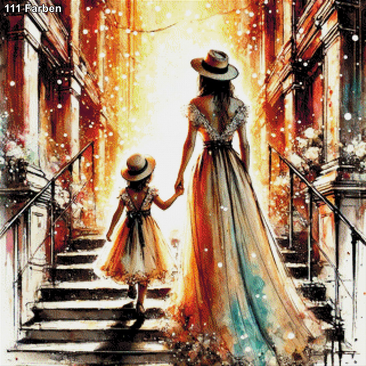 Mutter mit Kind - Diamond Painting