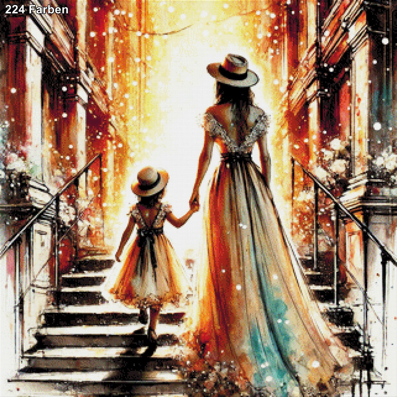 Mutter mit Kind - Diamond Painting