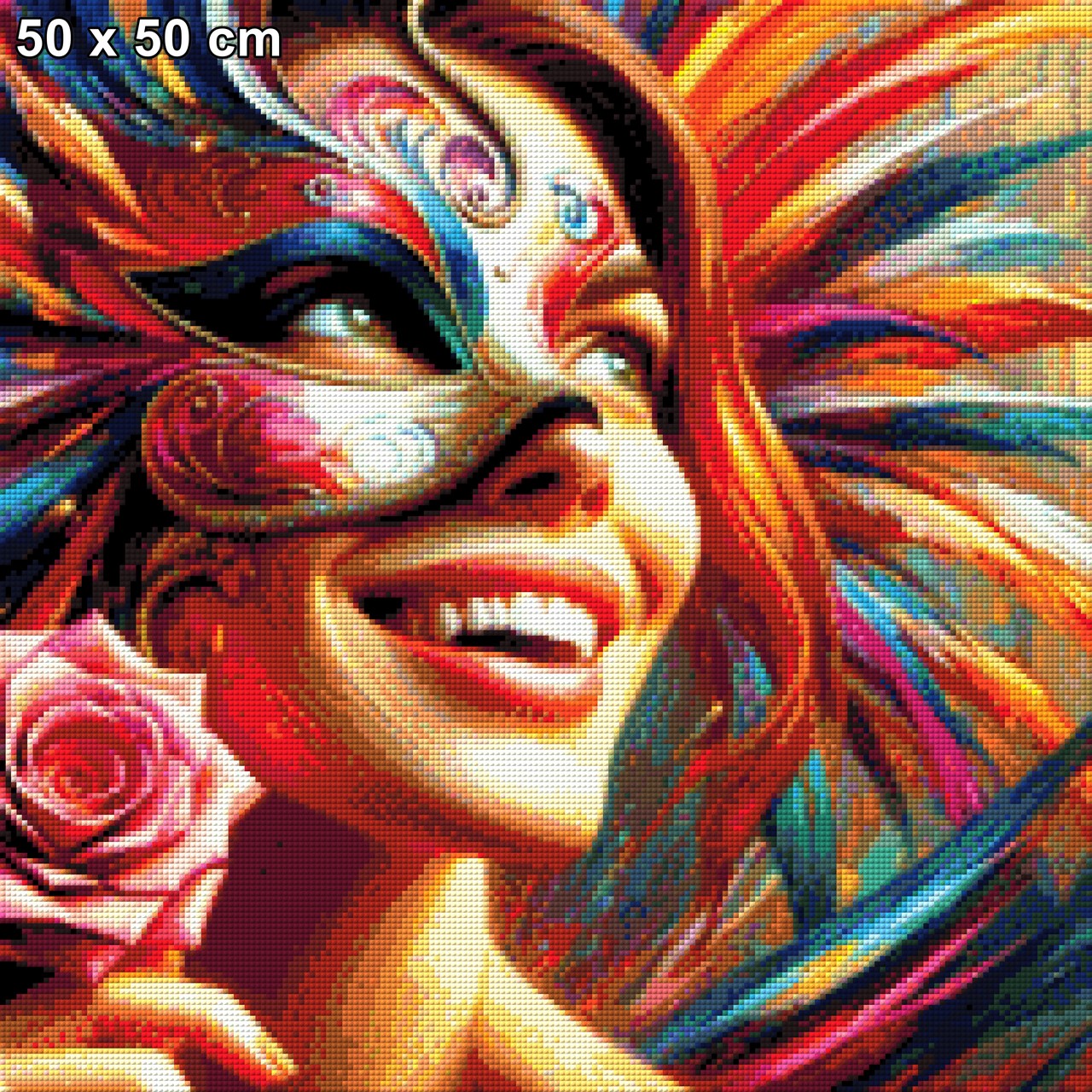 Lady mit Maske - Diamond Painting