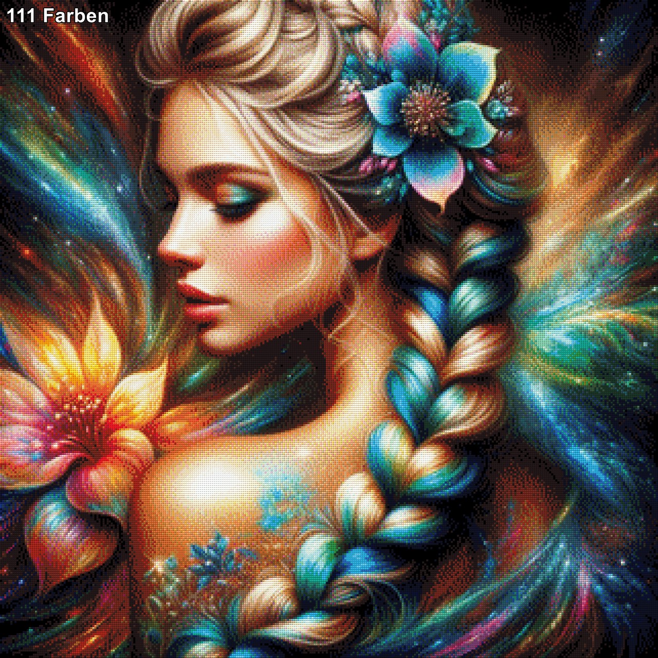 Geflochtene Schönheit - Diamond Painting