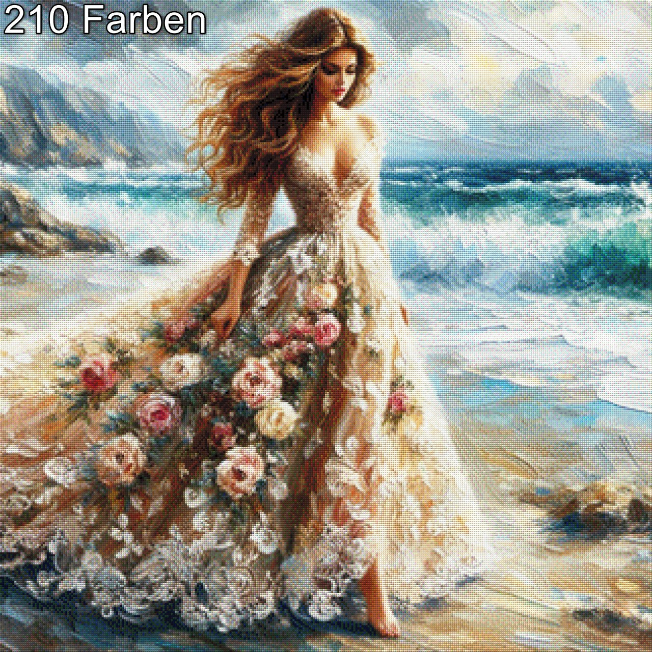 Nora am Strand - Diamond Painting