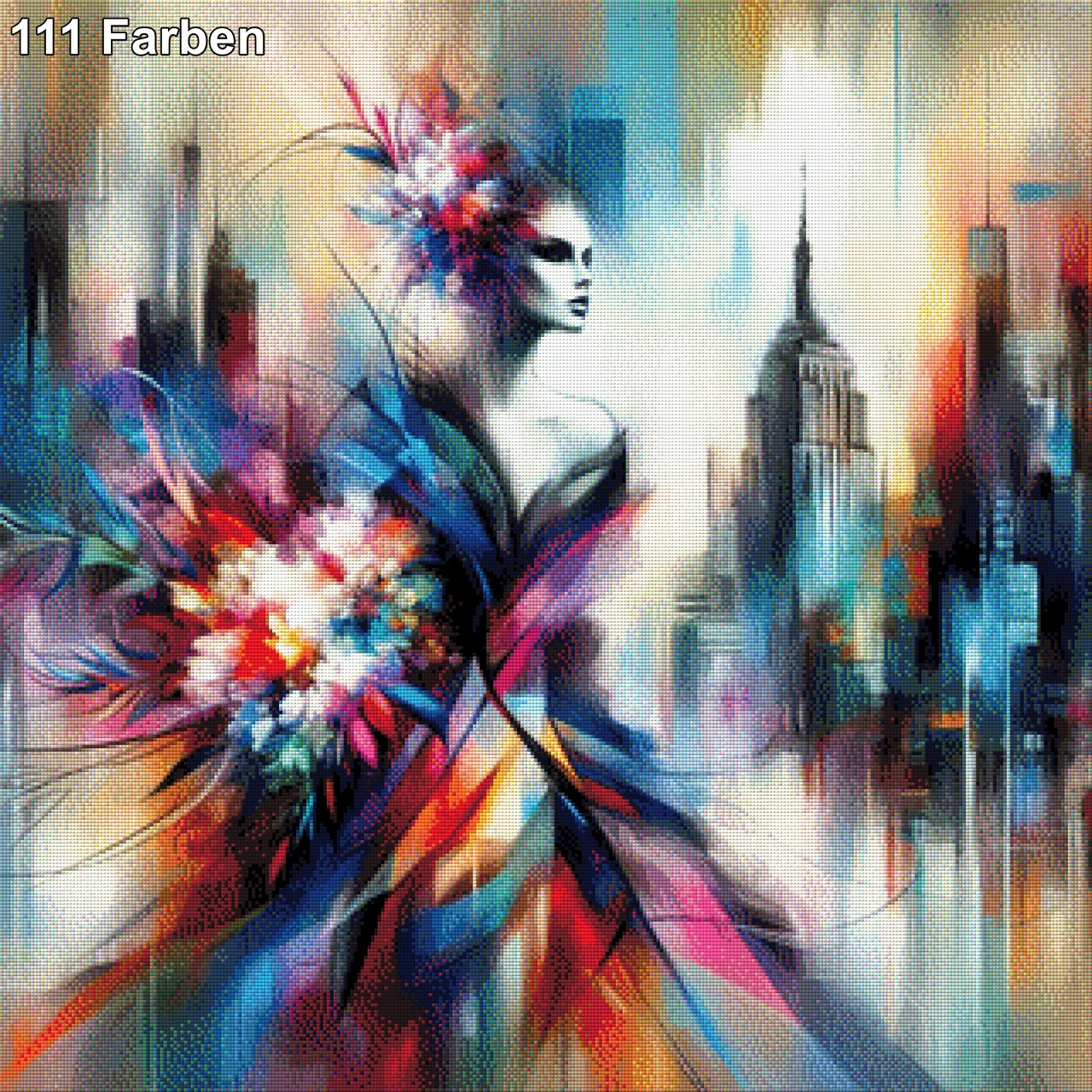 Abstrakte Frau - Diamond Painting