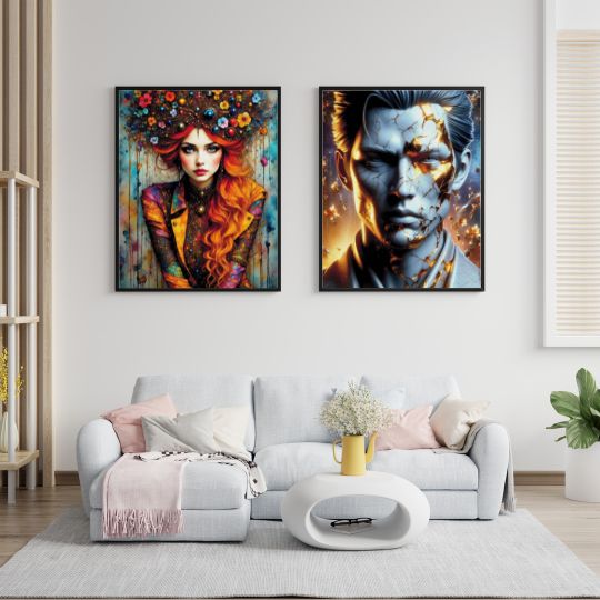 Portrait Diamond Painting mit Ausdrucksstärke und künstlerischem Flair