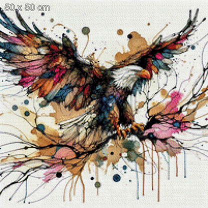 Farbschwinge, Bunter Adler - Diamond Painting