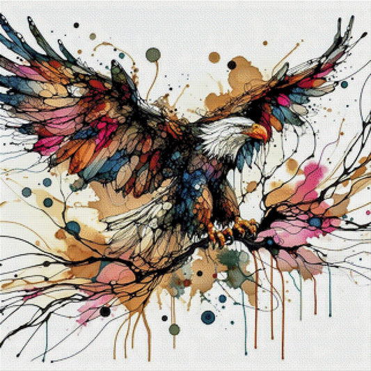 Farbschwinge, Bunter Adler - Diamond Painting