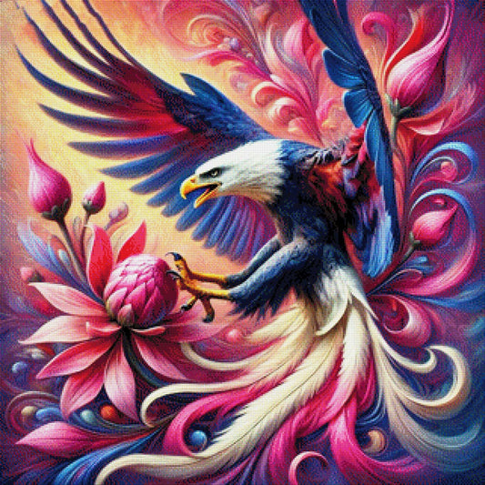 Regenbogenschwinge, colorful Adler - Diamond Painting