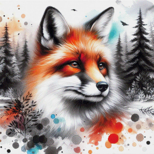 Waldschleicher, Fuchs im Wald - Diamond Painting