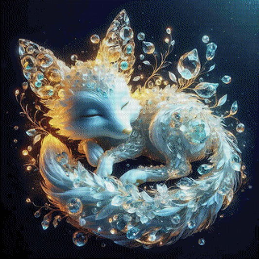 Funkelgeist der Kristallfuchs - Diamond Painting