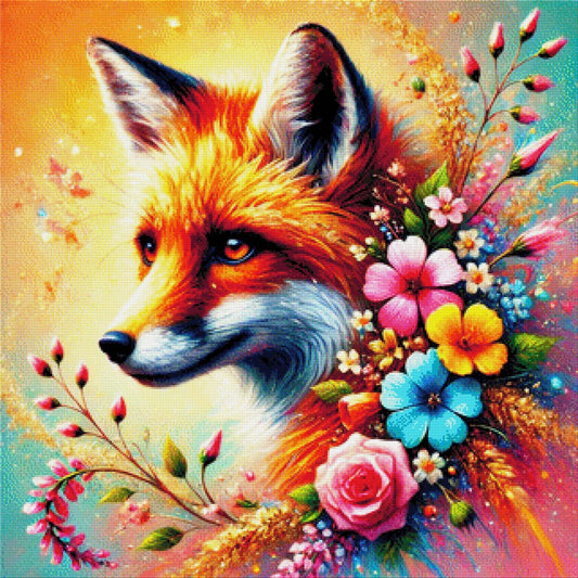 Blütenfuchs - Diamond Painting