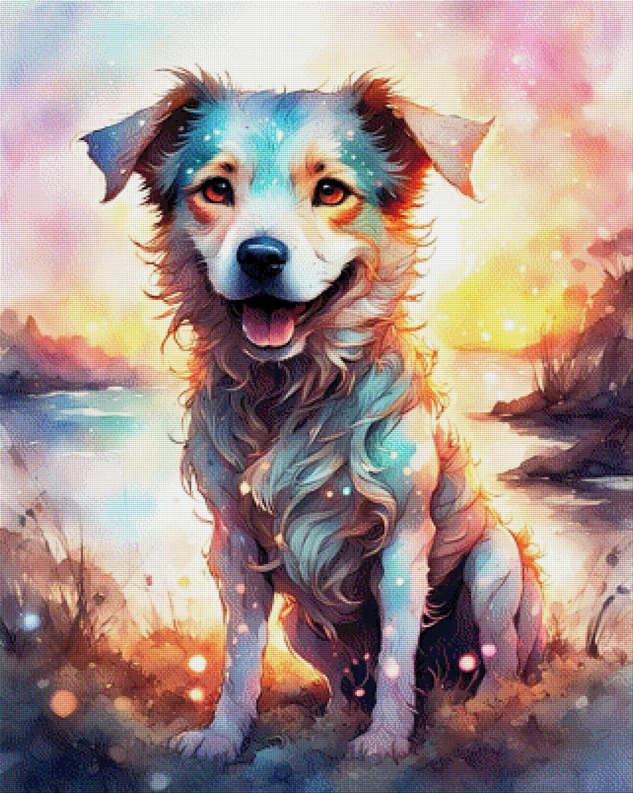 Charly der Hund - Diamond Painting