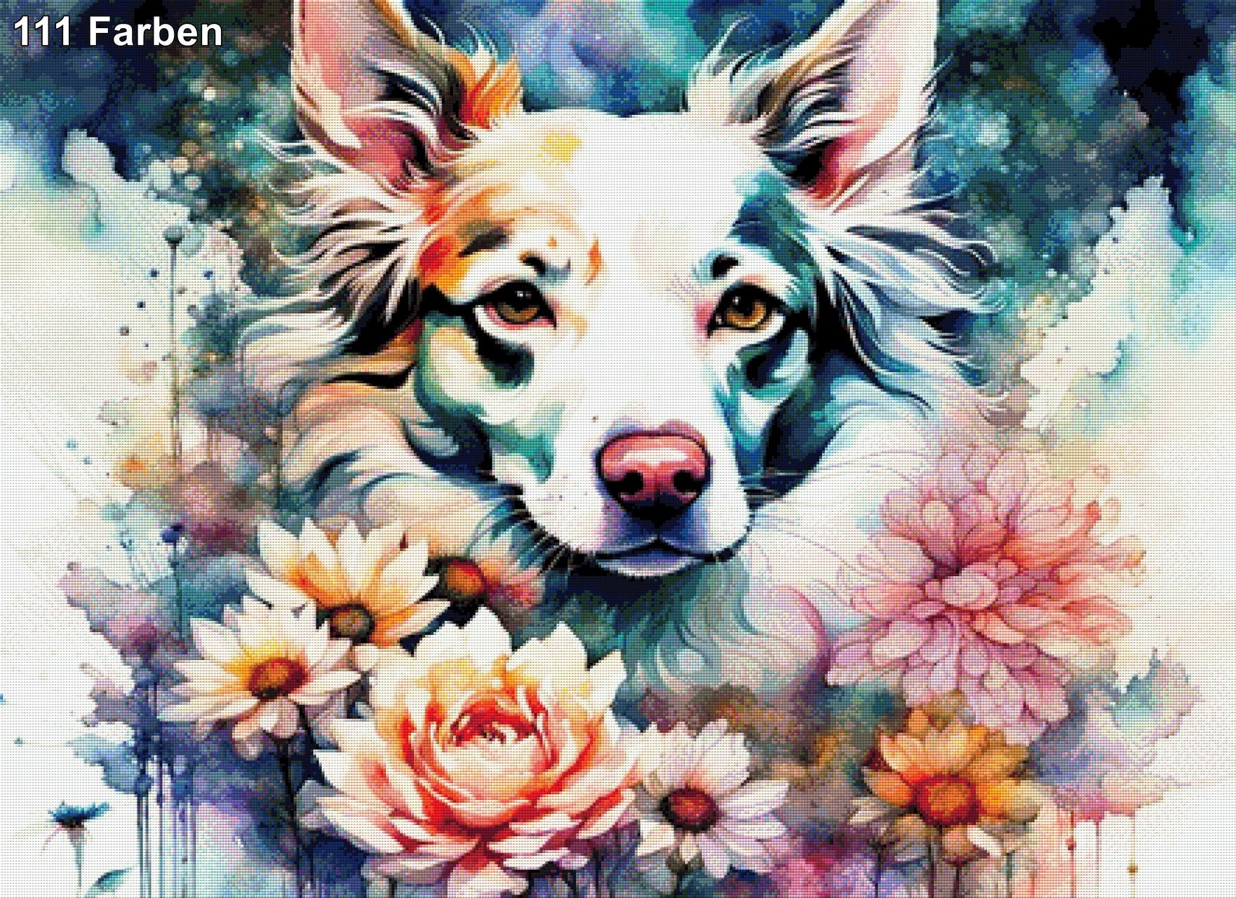 Daisy die feine Hundedame - Diamond Painting