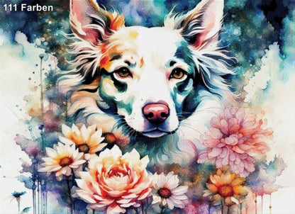Daisy die feine Hundedame - Diamond Painting