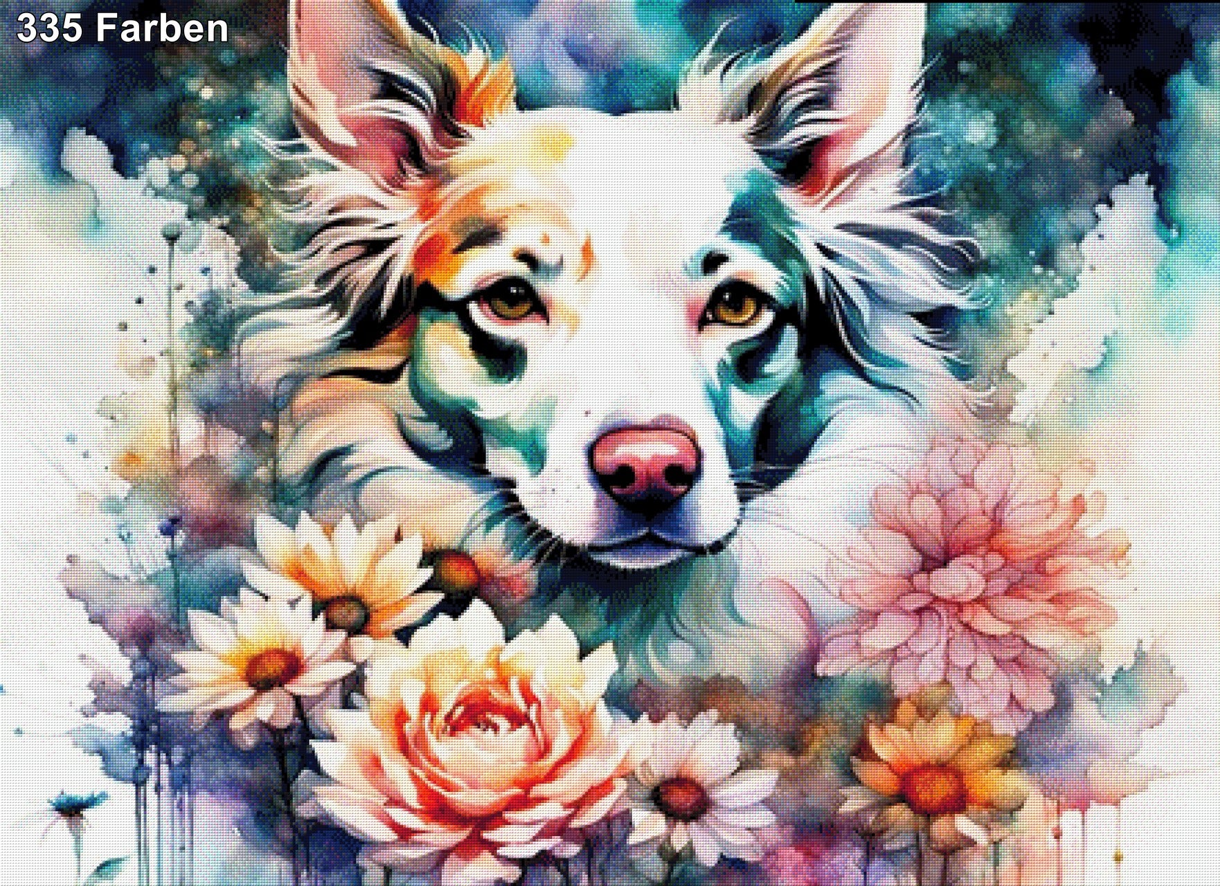 Daisy die feine Hundedame - Diamond Painting